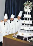  ??  ?? Right – Prince of Wales and Lady Diana Spencer, 1981:
a 5ft high fruit cake weighing 255lbs made by the Royal Navy’s Cookery school at Chatham.