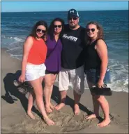  ??  ?? Victoria (left), Joy, Jeff, and Brianna Kimbrell did some family bonding in Cape May.