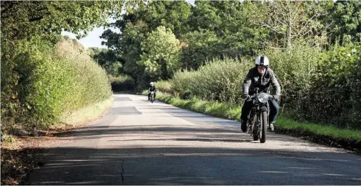  ??  ?? ABOVE: Thruxton's close-ratio gearbox makes rapid B-road progress a breeze