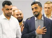  ?? DAVID J. PHILLIP AP ?? Abdul Wasi Safi (right) speaks during a news conference Friday in Houston.