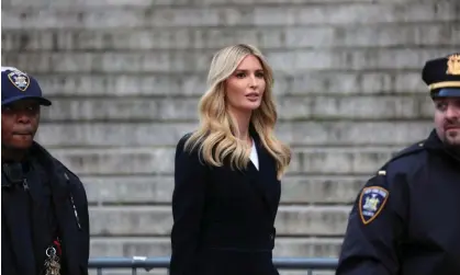  ?? Photograph: Spencer Platt/ Getty Images ?? Ivanka Trump leaves New York state supreme court after testifying on Wednesday in New York, New York.