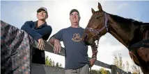  ?? PHOTOS: JOSEPH JOHNSON/STUFF ?? Stable to Stirrup Charitable Trust trainer Rebecca Nairn and chairman Carl Markham.