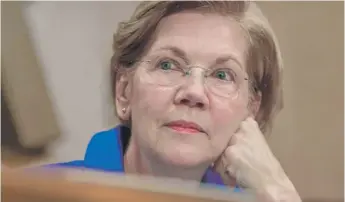  ?? SUSAN WALSH/AP ?? Sen. Elizabeth Warren, D-Mass., was born in Oklahoma, which is home to 39 tribes and where more than 7 percent of the population identifies as Native American. She’s not a member of any tribe.