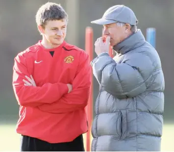  ?? | PHIL NOBLE REUTERS ?? OLE GUNNAR SOLSKJAER is to follow in his former boss Sir Alex Ferguson’s footsteps after he was confirmed as United’s caretaker manager yesterday.