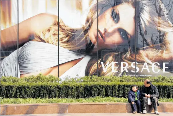  ?? Photo / Bloomberg ?? Versace is among the many luxury-goods companies that rely on China to deliver rising sales.