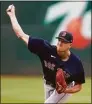  ?? Jeff Chiu / Associated Press ?? The Red Sox’s Nick Pivetta pitches against the Athletics during the sixth inning on Saturday.