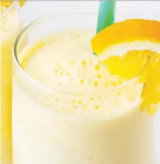  ?? PHOTOS: ATCO BLUE FLAME KITCHEN ?? The whole family will enjoy this simple Creamy Orange Shake.