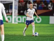  ?? Ronald Martinez/Getty Images ?? Defender Becky Sauerbrunn said the Americans had “a rough day” in Monday night’s 2-0 loss to Mexico.