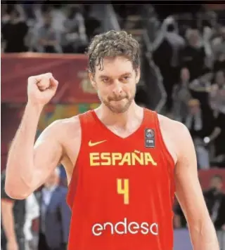  ?? EFE ?? Pau Gasol, durante el Eurobasket de 2017, su último torneo con España