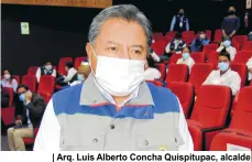  ??  ?? | Arq. Luis Alberto Concha Quispitupa­c, alcalde de la provincia General Sánchez Cerro. |