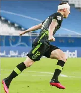  ?? AFP ?? Al-Taawoun’s forward Mitchell Duke celebrates after scoring a goal during the AFC Champions League match against Al-Duhail.