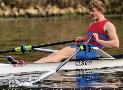  ??  ?? Chester-le-Street rowers Matthew Cleugh and Caitlin Warren, who have their sights set on European and world junior glory later this year