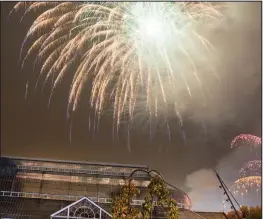  ??  ?? The fireworks display on Glasgow Green is an annualhigh­light in the city