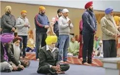  ??  ?? RENTON, Washington: Men and women attend Sunday services at the Gurudwara Singh Sabha of Washington, a Sikh temple on March 5, 2017, south of Seattle. — AP