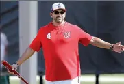  ?? AP/JEFF ROBERSON ?? Washington Nationals Manager Dave Martinez is not shying away from challenges going into the 2019 season. “Sometimes you need to have a tough conversati­on or face a tough situation and take it head on,” he said.