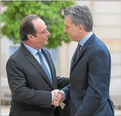  ?? CEDOC PERFIL ?? ACUERDO. Hollande abrió el diálogo en su visita a Buenos Aires.