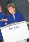  ??  ?? First Minister Nicola Sturgeon at yesterday’s press conference.
