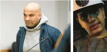  ?? BARRY WILLIAMS FOR NYDN ?? Vladimir Lopez German (left) appears in Bronx Criminal Court to face charges of knifing Dominic Aguilera (right) to death on Wednesday.