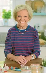  ??  ?? Lovely Mary Berry just wants to show viewers some recipes ‘‘that won’t let you down’’ on her latest show.