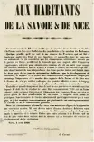  ??  ?? Le texte de la déclaratio­n du roi Victor-Emmanuel de Savoie. (DR)