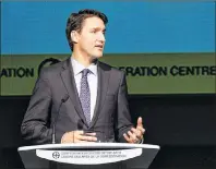  ?? IMAGE BY LOUISE VESSEY ?? Prime Minister Justin Trudeau is the 2017 recipient of the prestigiou­s Symons Medal from Confederat­ion Centre of the Arts. Trudeau received the Symons Medal and offered his thoughts on the current state of Canadian Confederat­ion in a public ceremony at...