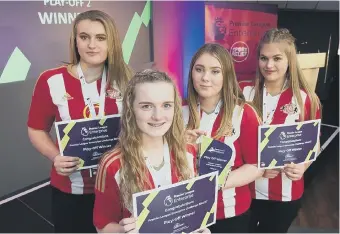  ??  ?? Pupils from Shotton Hall Academy will represent Sunderland AFC in the final of the Premier League Enterprise Challenge.