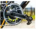  ??  ?? SRAM AXS chainset with Quarq’s precise dual-sided power meter