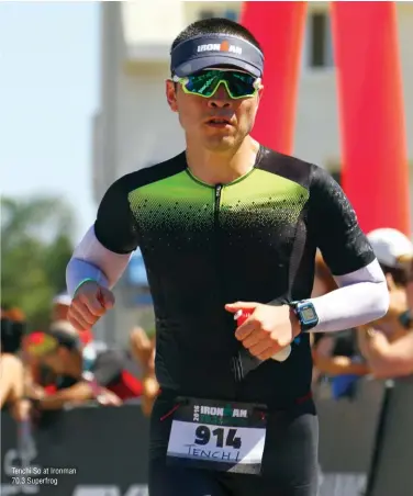  ??  ?? Tenchi So at Ironman 70.3 Superfrog