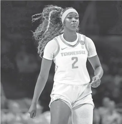  ?? BRIANNA PACIORKA/NEWS SENTINEL ?? Tennessee forward Rickea Jackson focuses during a Nov. 7 game against Florida A&M in Knoxville.