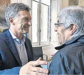  ?? (LA VOZ / ARCHIVO) ?? Otros tiempos. Macri con Moyano, en buenas relaciones.