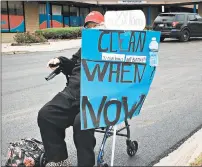  ??  ?? Pat Cooper, a resident of University Park’s Thornwood House Apartments, said she is still without tap water she considers drinkable.