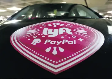  ?? TED S. WARREN / THE CANADIAN PRESS FILES ?? U. S. ride-hailing company Lyft will begin its service in Toronto next month and the company expects Canada’s most populated city to eventually become one of the company’s five largest markets.