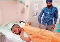  ?? Supplied photo ?? H. singh, the driver rescued by a woman after his truck caught fire, is recovering in hospital. —