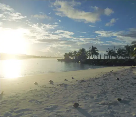  ?? Photo: Nigel Spencer Robinson ?? The beauty of Oinafa, Rotuma, at sunset.