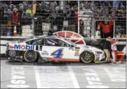  ?? LARRY PAPKE - THE ASSOCIATED PRESS ?? Kevin Harvick wins the Monster Energy Cup series race at Texas Motor Speedway on Nov. 4 in Fort Worth, Texas.