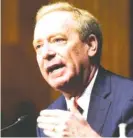  ?? AP FILE PHOTO/SUSAN WALSH ?? Brad Smith, president of Microsoft Corporatio­n, speaks on Capitol Hill in Washington during a hearing on emerging technologi­es and their impact on national security.