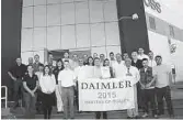  ??  ?? Reconocimi­ento. VOSS Automotive México es la tercera ocasión que recibe el premio de Daimler Trucks.