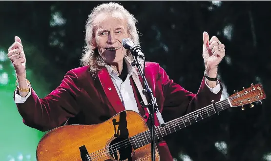  ?? SEAN KILPATRICK/THE CANADIAN PRESS ?? Folksinger Gordon Lightfoot will mark his 80th birthday with a special benefit concert in his hometown of Orillia, Ont., on Saturday night.