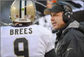  ?? RON ANTONELLI — GETTY IMAGES ?? Sean Payton and quarterbac­k Drew Brees won a lot of games together in New Orleans, something the Broncos are banking on Payton being able to reproduce with Russell Wilson in Denver.