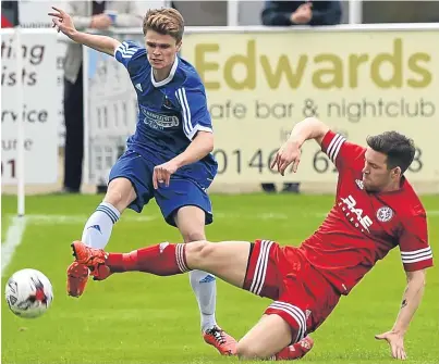  ??  ?? LAST DITCH: Brora’s Gavin Morrison, right, says the Cattachs have to win today to keep their title hopes alive