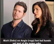  ?? ?? Matt (links) en Angie (regs) het hul hande vol met al die nuwe sake.