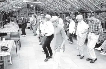  ?? B25twe03 ?? Line dancing is alive and well at the Ormidale glasshouse and evidently very much enjoyed by those seeking a bit of fun and exercise for those that feel their disco dancing days might be in the past.