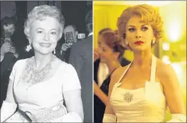  ?? Associated Press, left, FX ?? ACTRESS Olivia de Havilland, left, is played by Catherine Zeta-Jones in “Feud.”