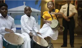  ?? ANNE-MARIE JACKSON PHOTOS/TORONTO STAR ?? Bahamas National Children’s Choir at Toronto police headquarte­rs. The choir has travelled all over the world.