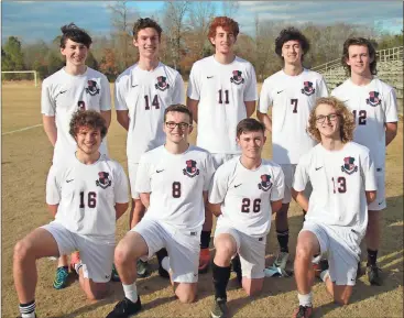  ??  ?? The Heritage seniors are looking to get the Generals back to the state playoffs for the second straight year. On the front row (from left) is Garrett Aaron, Jacob Hanshaw, Jacob Emahiser and Mayson Yancey. On the back row is Denis Viars, Caleb Buckler,...