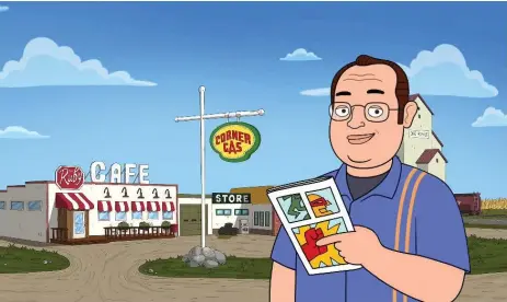  ?? THE COMEDY NETWORK ?? The animated Corner Gas show is set in contempora­ry times and will stay true to the relationsh­ips between the characters from the live-action show.