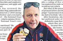  ?? ?? Sarah Merker completed her challenge in Northern Ireland with a scone at the Giant’s Causeway in tribute to her late husband Peter, below, who died from cancer in 2018