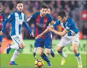  ?? FOTO: GETTY ?? Messi, en el partido ante el Leganés Es uno de los partidos flojos del Barça