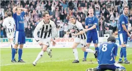  ??  ?? Goal-den boy
Andy Dorman celebrates