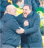  ?? ?? David Martindale and Malky Mackay have a laugh before kick-off